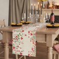 thumbnail image 2 of Table Runners 72 Inches Long Dress Scarves, Valentine's Day Farmhouse Kitchen Table Runner, Coffee Tablerunners, Watercolor Love Flowers Leaves Plants Beige 16x72 Inch, 2 of 9