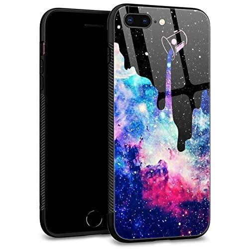 Iphone Se Case Space Galaxy For Iphone 8 Case Men Boy Iphone 7 Cases Tempered Glass Back Pattern With Soft Tpu Bumper Case For Apple Iphone 7 8 Se2 Case 4 7 Inch Space Galaxy Walmart Com