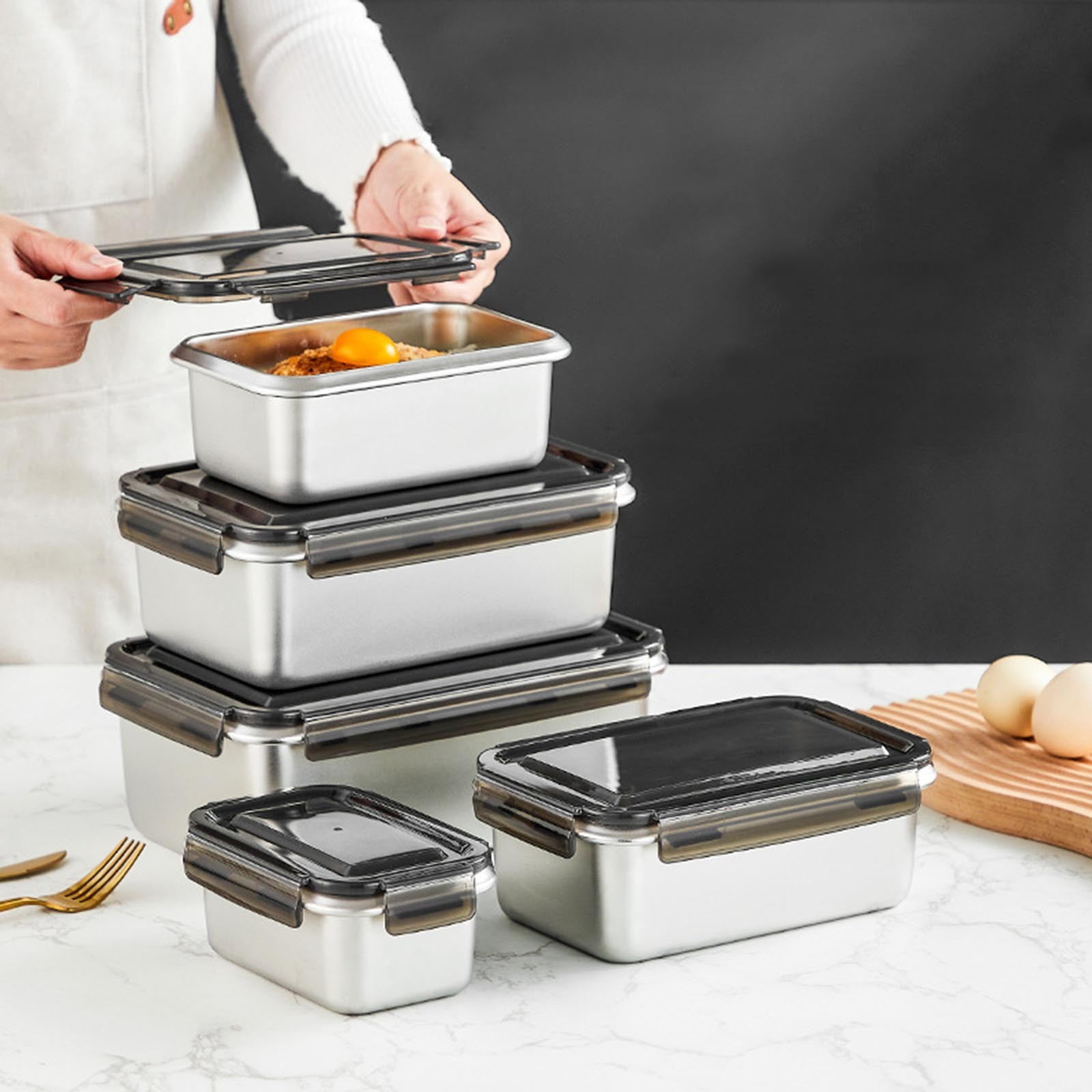Veeogra Clearance,Lunch Box,Food Storage Containers,Stainless Steel Thermal Insulated Food Preservation Lunch Box Storage Container,Food Storage