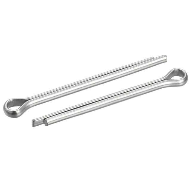 Unique Bargains Split Cotter Pin, 6x90mm Stainless Steel Clip Fastener Fitting Silver 8Pack