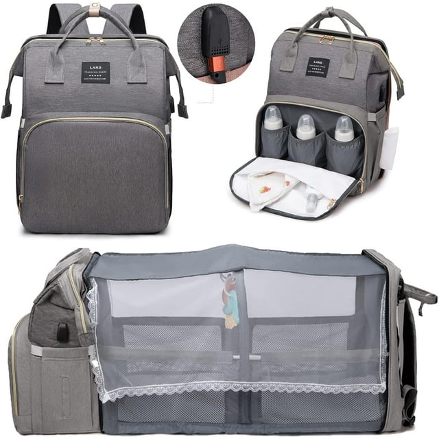Sac à Dos à Couches, Sacs à Couches pour Bébé, Sac à Dos à Couches de Voyage Multifonction Imperméable
