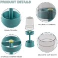 thumbnail image 4 of Soporte para cepillos de dientes con tazas/cubierta para cepillos de dientes, soporte para pasta de dientes con 3 ranuras, soporte organizador de almacenamiento dental WD.WDQZL Hogar, 4 of 7