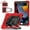 Black+Red, variant on SaniMore Case for Samsung Galaxy Tab A9 8.7" 2023 SM-T550/P550, Shockproof Shoulder Strap 360° Rotating Handle Bracket Pencil Holder Tri-layer Hybird Anti-drop Kids Shell, Rainbow Blue