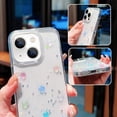 thumbnail image 6 of Compatible with iPhone 15 3D Luminous Stars Phone Case Glow in The Dark Noctilucent Bling Case for Women Girly Soft Slim TPU Shockproof Sparkly Light up Transparent Phone Cover,Clear, 6 of 7