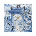 thumbnail image 5 of Blue Gates Flowers Floral Wall Clock Decorative Square Silent Non-Ticking Operated Clocks Aesthetic for Bedroom Living Room, 5 of 8
