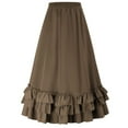 thumbnail image 4 of Utoimkio Women's Vintage Stretch High Waist Gothic Pleated Skirts A-Line Flared Midi Skirts, 4 of 6