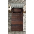 thumbnail image 3 of Ambesonne Chocolate Quilted Bedspread Set 2 Pcs, Aged Dark Timber, Twin Size, Dark Brown, 3 of 3