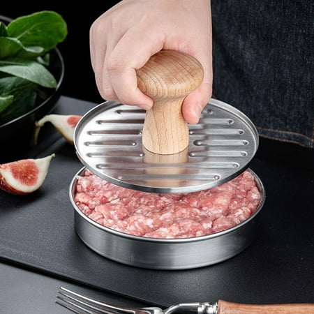 

XWQ Burger Press Food Grade Rust-proof Stainless Steel All-Purpose Hamburger Press Patty Maker Mold for Home