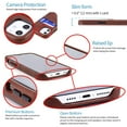 thumbnail image 6 of Dockem iPhone 12 mini Exec M2 Wallet Case; Built-in Metal Plate, 1 Card Slot, Brown, 6 of 9