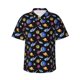 thumbnail image 1 of Fotbe Whales In Space Camisa Hawaiana para Hombre Unisex – Camisa Casual de Verano con Botones de Manga Corta de Algodón y Lino,Large, 1 of 7