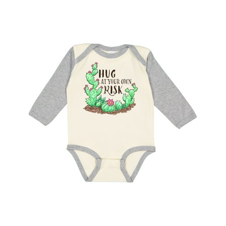 

Inktastic Hug At Your Own Risk Cacti and Succulents Gift Baby Boy or Baby Girl Long Sleeve Bodysuit