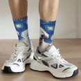 thumbnail image 6 of KLL Vintage Starry Sky Puppy Print Cool Socks Men's Women's Crew Socks Funny Crazy Novelty Stockings, 6 of 6