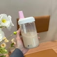 thumbnail image 4 of Advancent Taza de té de burbujas de gran capacidad, botella de bebida de té de burbujas de leche saludable y respetuosa con el medio ambiente, Teteras rosa 500ml, 4 of 6