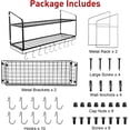 thumbnail image 5 of Hanging Pot Rack, 2 Tier Pan Rack, Wall Mounted Pot Holders for Kitchen Storage, Pot and Pan Organizer with 10 Hooks, Ideal for Pans Set, Utensils, Cookware, Household, 5 of 5