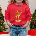 thumbnail image 2 of MIASHUI Chandails en Molleton de Noël pour Enfants Haut Décontracté à Manches Longues Imprimé, Rouge, 3-4 Ans, 2 of 4