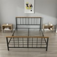 Queen Bed Frame with Headboard, Sturdy Queen Metal Bed Frame No Box