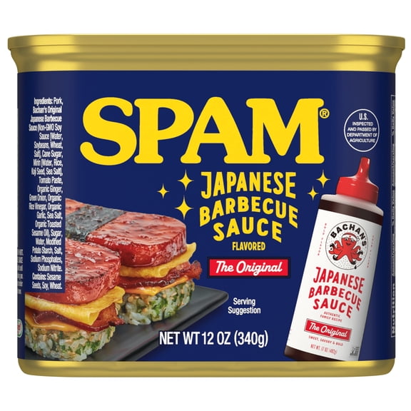 SPAM BACHAN'S Japanese BBQ Sauce Flavored, 12 oz Can