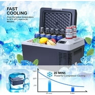 Costway 55 Quarts Portable Electric Car Cooler Refrigerator/Freezer ...