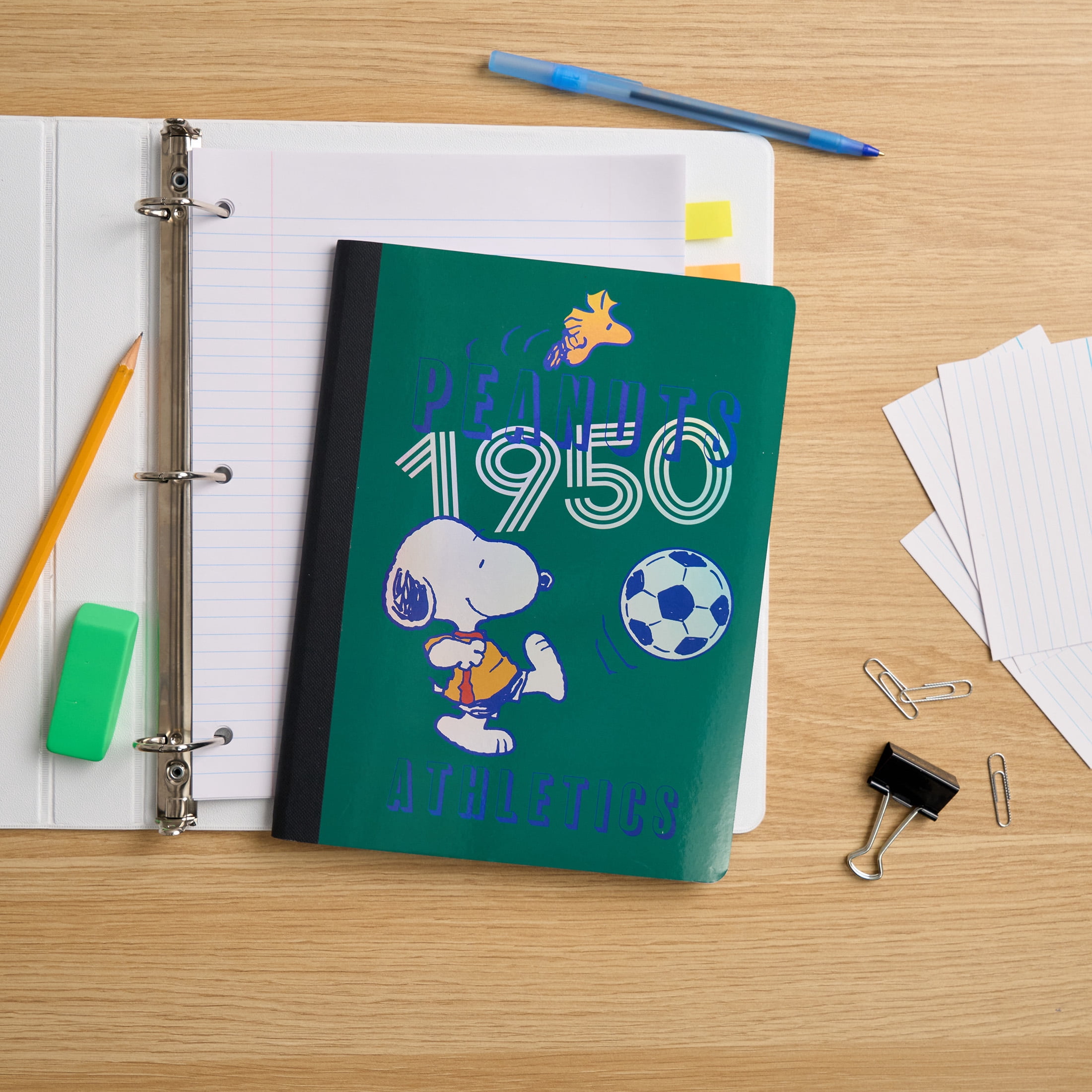 Peanuts Composition Writing Notebook, Wide Ruled, 7.5" x 9.75", 80 Sheets, for Students