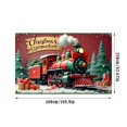 thumbnail image 2 of Bannière de Porte de Garage Extérieure Grande Design Train de Noël pour Décoration Murale et de Vacances, 2 of 3