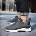 thumbnail image 2 of Men Elevator Sneakers Invisible Height Increasing 2.4 Inches Taller Elevator Sports Women Mesh Breathable Outdoor Casual Lace up Fashion Shoes, 2 of 12