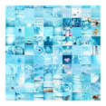 thumbnail image 5 of Idea4wall 3pcs Soothing Blue Calm Tones Fashion Style Wall Murals, Removable Self-Adhesive Stick Wallpaper Large Wall Stickers for Home Decorative, 72"x72", 5 of 5
