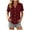 Wine, variant on Yievot Womens Button Down Shirts Blouses V Neck Short Sleeve Relaxed Fit Summer Tops with Pockets