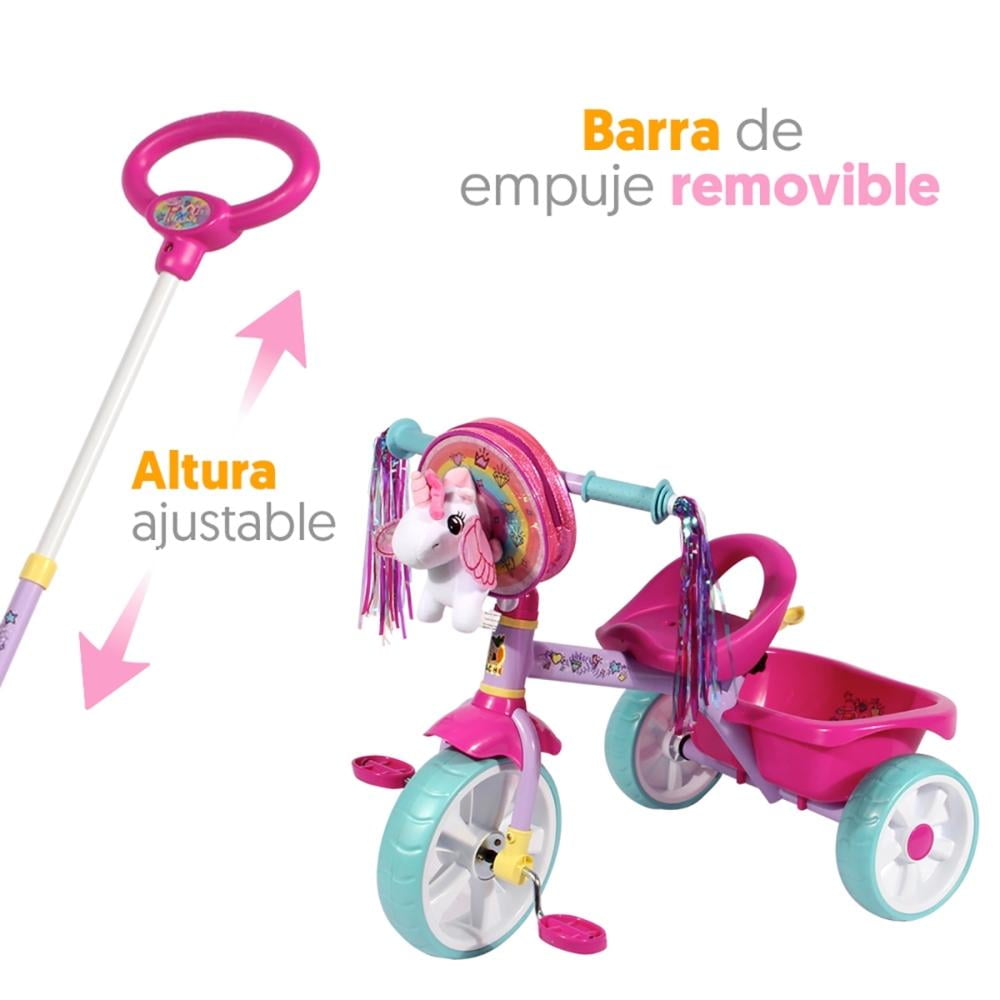 Triciclo Apache Trixie Grande Deluxe con Barra de Empuje Walmart