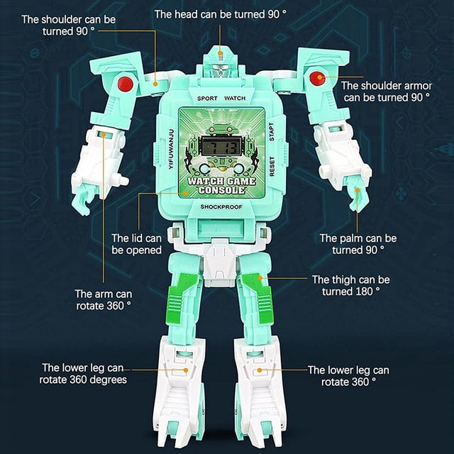 Reloj deformado robot para niños juguetes reloj electrónico digital para niños niñas regalo de Navidad