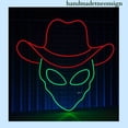thumbnail image 3 of Handmadetneonsign Alien Cowboy Neon Sign, Alien Wall Art Decor, Western Cowboy House Wall Decor 037560, 3 of 5