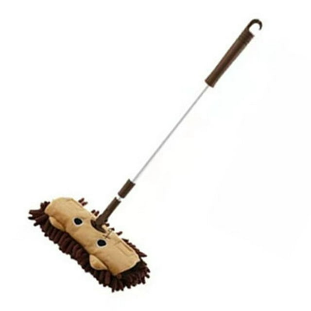 Mini Cartoon Flat Dust Mop,180 Degree Rotation Microfiber Chenille Mop for Home