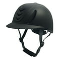 thumbnail image 2 of Colaxi Horse Riding Helmet Equestrian Helmet Shockproof Simple Comfortable Portable Breathable Summer Adjustable Riding Cap for Kids Full Black, 2 of 10