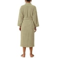 thumbnail image 3 of INSPIRE CHIC Women's Fluffy Fleece Robe Kimono Long Sleeve Thick Plush Self Tie Long Bathrobe for After Shower Spa Bath Suana M Yellow, 3 of 5