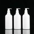 thumbnail image 3 of SHISUYAN 4Pcs Refillable Pump Bottles White Square Dispenser for Travel Use, 3 of 8