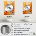 thumbnail image 4 of Designart "Dancing Tangerines I" Abstract Landscape Mirror Wall Decor - Modern Yellow Landscapes Mirror Wall Art For Entryway - 32" x 24" Inch, 4 of 5