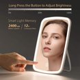 thumbnail image 3 of Espejo de maquillaje con luces LED, espejo de viaje recargable con 3 colores de luz, 3 of 5