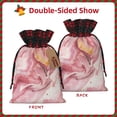 thumbnail image 4 of Color Matching Linen Bundle Mouth Gift Bag Can Be Used For Daily Small Items Pink Marble_1 Medium, 4 of 8