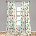 thumbnail image 5 of Ambesonne Ice Cream Curtains, Geometrical Graphic, Pair of 28"x84", Multicolor, 5 of 5