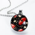 thumbnail image 2 of Seven Starred Iadybird Glass Design Circular Pendant Necklace - Womens Necklaces, 2 of 5