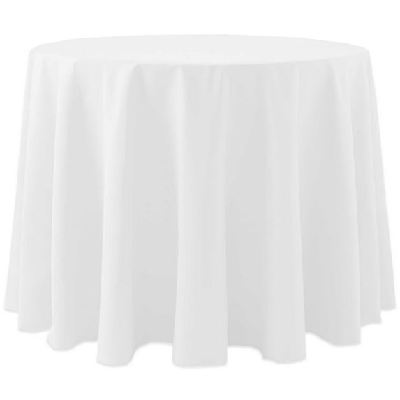 Ultimate Textile (10 Pack) Cotton-feel 120-Inch Round Tablecloth - for Wedding and Banquet, Hotel or Home Fine Dining use, White