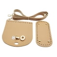 thumbnail image 4 of Sharplace Bag Bottom for Crochet Crochet Bag Making Set with Holes PU Leather DIY Bag Accessories Shoulder Strap for Tote Handbag Parts Khaki, 4 of 10