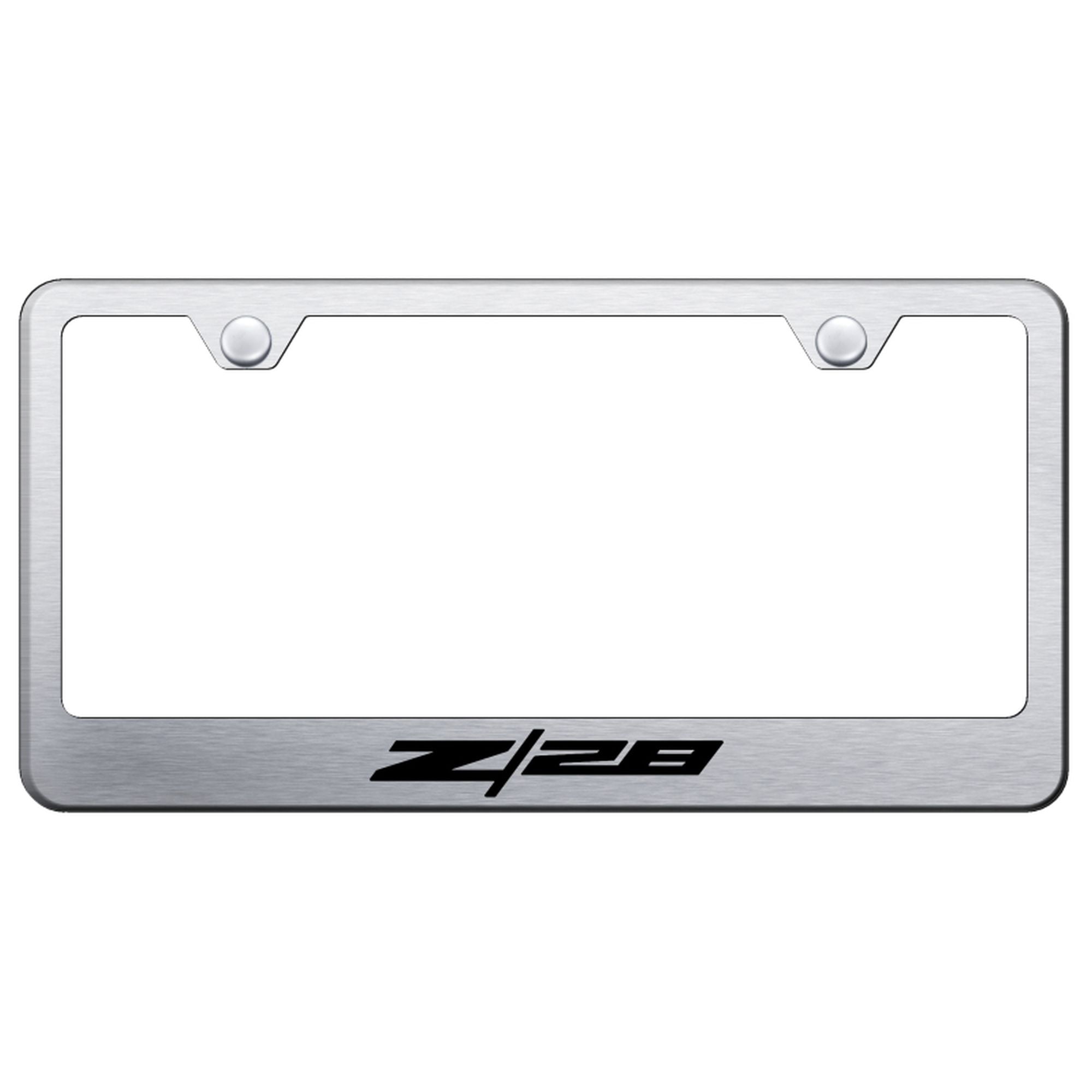 Chevy Z28 Laser Etched Logo Stainless Steel License Plate Frame