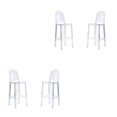 thumbnail image 1 of Heavenly Collection Clear Plastic Counter Stool SET OF 4, 1 of 5