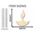 thumbnail image 2 of Unfinished Wood Diwali Shape - Craft - up to 46" DIY 4" / 1/2", 2 of 3