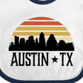 thumbnail image 4 of Inktastic Austin Texas Skyline Vintage Boys or Girls Baby Bib, 4 of 4