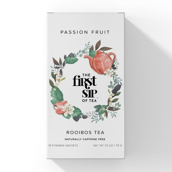 Spice Hut - Passion Fruit & Mango Rooibos Herbal Tea, Caffeine-Free Juice Alternative for Kids, High Antioxidant - 16 Tea Bags