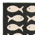 thumbnail image 5 of SAFAVIEH Courtyard Tranter Fishes Indoor/Outdoor Runner Rug, Black/Beige, 2'3" x 8', 5 of 7