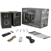 Kanto Living YU6 2-Way Powered Bookshelf Speakers (Pair, Onyx)