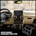thumbnail image 2 of 1 Uds. Cubierta de tablero de consola central negra con patrón de fibra de carbono embellecedora para Jeep Wrangler JK JKU 2011-2017 4 puertas, 2 of 7