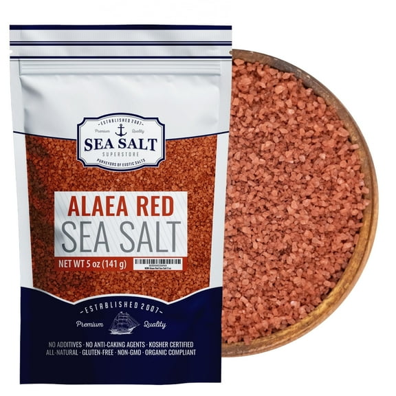 Sea Salt Superstore Alaea Red Hawaiian Sea Salt, 5 oz, Gluten-Free